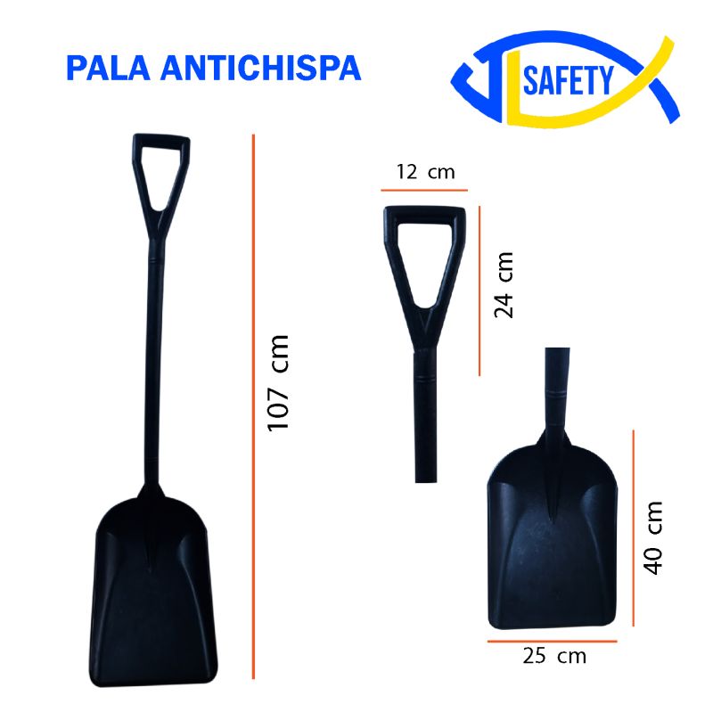 Comprar Pala Plastica Antichispa Negra Uso Pesad en Electroshopy - Ángulo 2